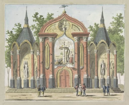 The Destruction of the Old Constitution, decoration on the Butter Market, 1795