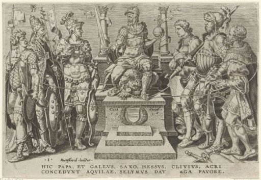 Emperor Charles V surrounded by his conquered opponents