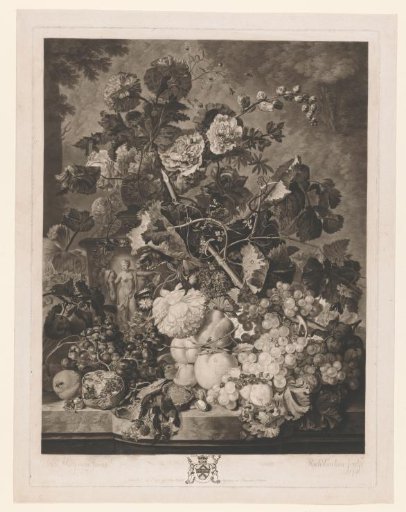 Still Life of Fruit and Flowers