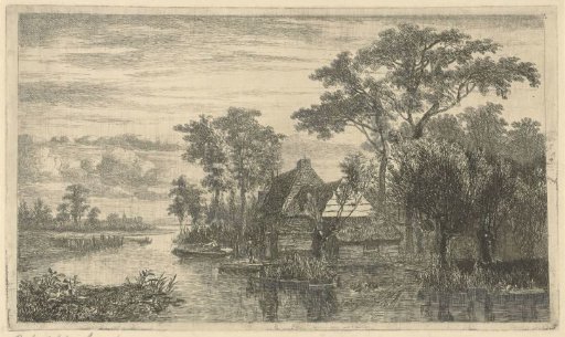 River view with fishermen