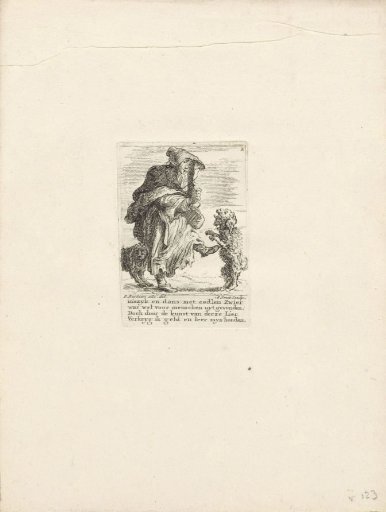 Beggar with a dancing dog