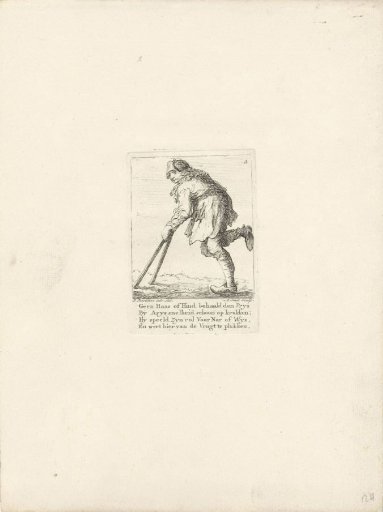 Beggar with crutches