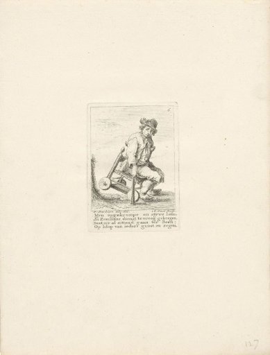 Beggar with a wheelchair