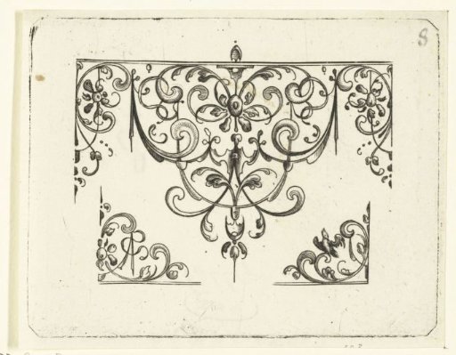 Spire with scrollwork