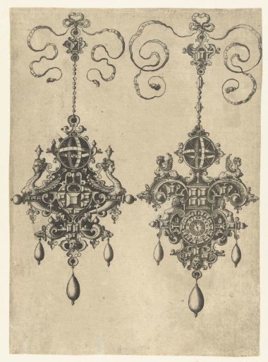 Two pendants with sundial