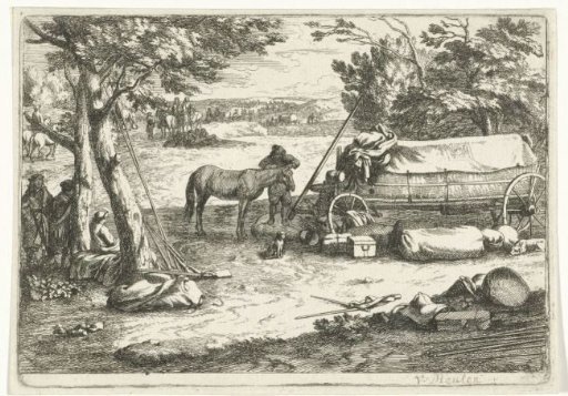 Landscape with cart and figures