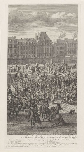 Front of the Procession of King Louis XIV of France and his Retinue on the Pont-Neuf