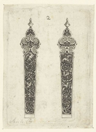 Two knife handles
