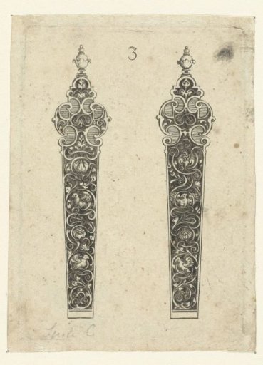 Two knife handles