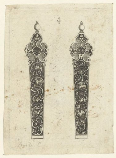 Two knife handles