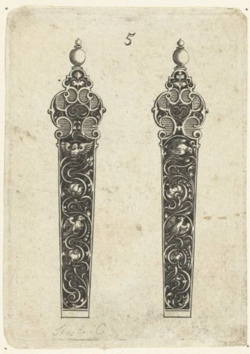 Two knife handles