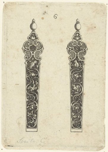 Two knife handles