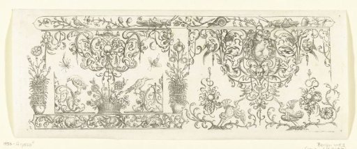 Border decoration with two crickets at the top