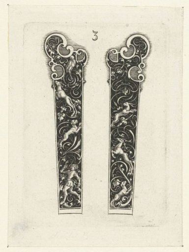 Two knife handles