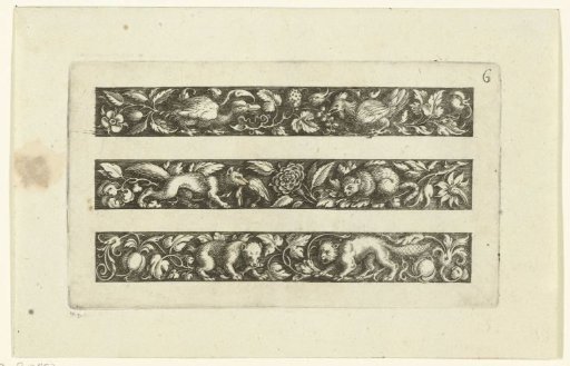 Three friezes with animals