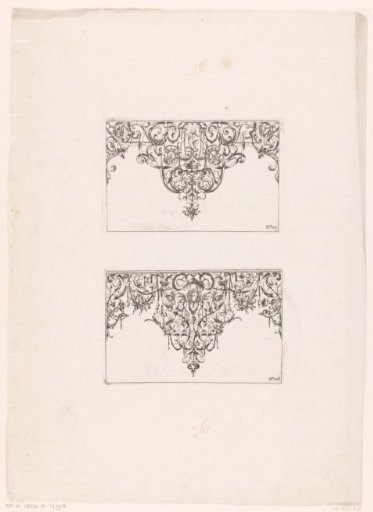 Ornaments with flowers, a monkey, and a mask