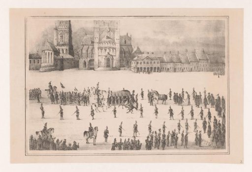 Funeral procession of Andries Jan Jacob Baron des Tombe in Maastricht