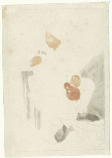 Seated peasant with a jug