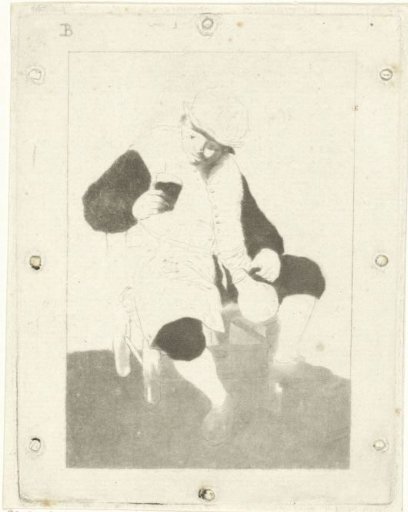 Seated peasant with a jug