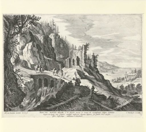 Italian Landscape with a View of a Ruin and the Coast