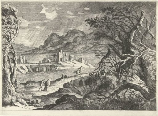Italian Landscape in a Storm