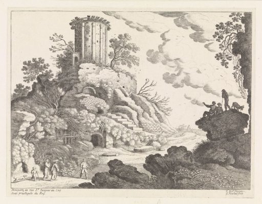 Landscape with the ruin of a temple