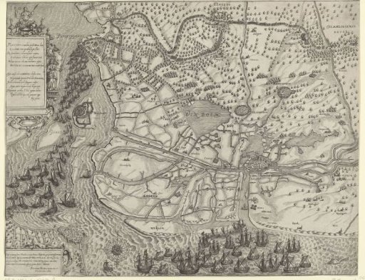 March of the army of Maurice to Ostend (left sheet), 1600
