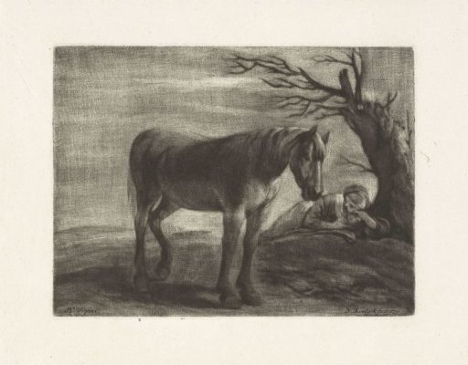 Landscape with a Horse and a Sleeping Woman