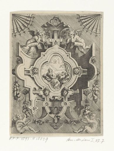 The evangelist John in a cartouche