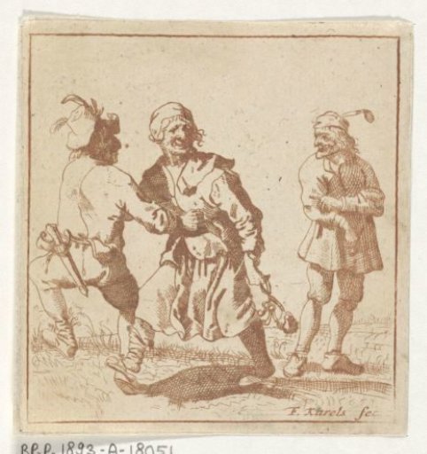 Dancing peasant and peasant woman