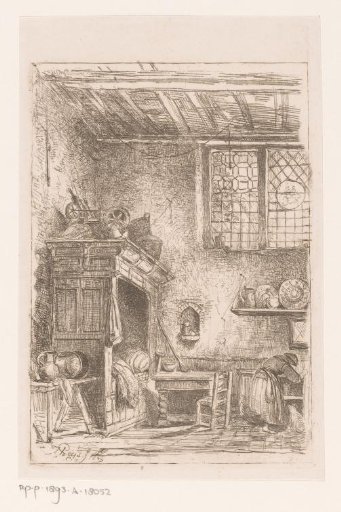 Flemish interior with a bed alcove