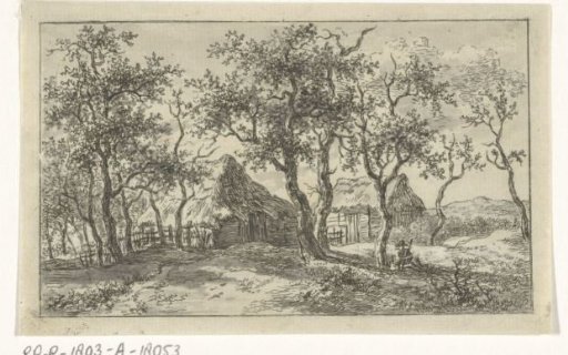 Landscape with two farmhouses