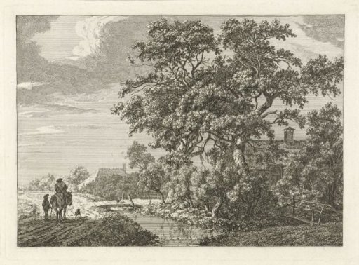Landscape with a Ditch and Farmhouses