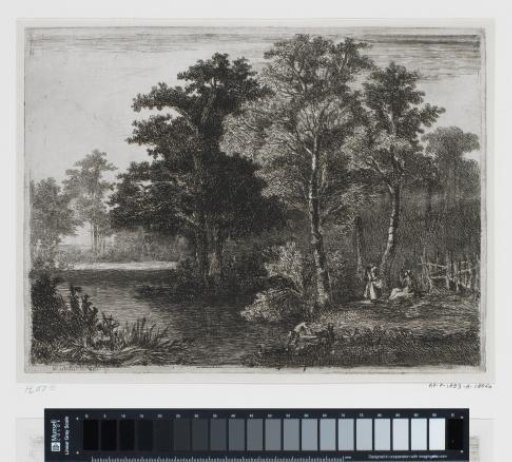 Two Women by a Small Lake
