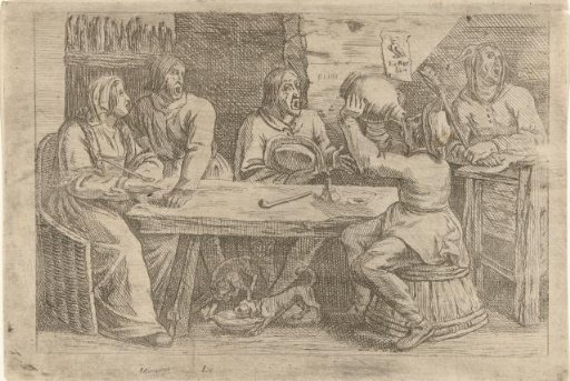 Peasant company with a jester