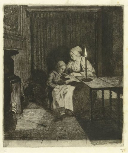 Mother giving her son a lesson