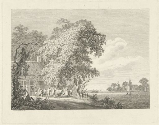 View of the ferry house in Krimpen aan de Lek, 1756
