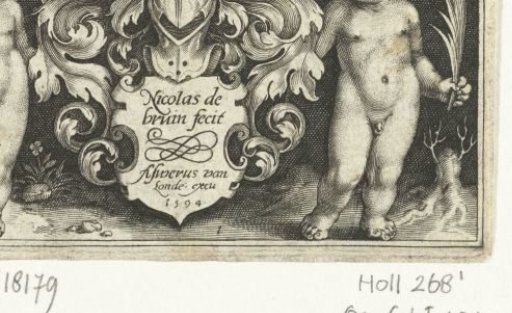 Title page with two children with palm leaf next to coat of arms
