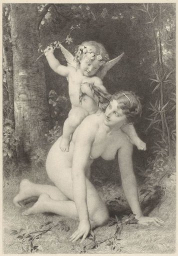 Cupid on the Back of a Young Woman