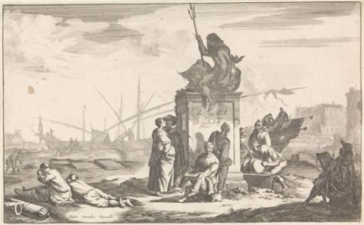 Harbour with the statue of Neptune