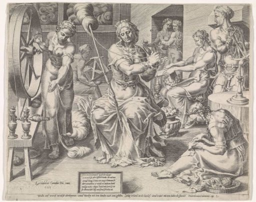 The Virtuous Woman Spinning