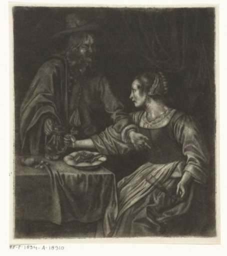 Man and woman with a jug