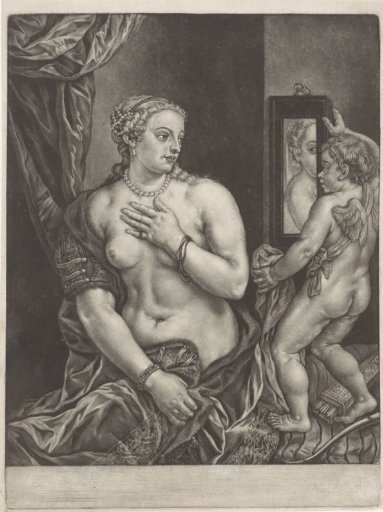 Venus and Cupid with a mirror