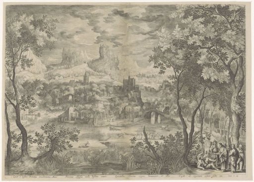 Landscape with Christ casting out a demon from a man who could not speak