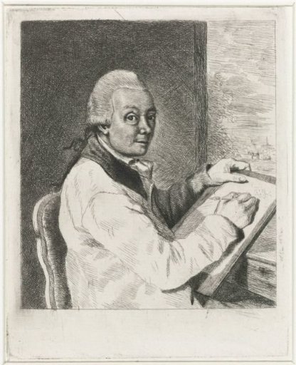 Portrait of the artist Johannes Janson, drawing
