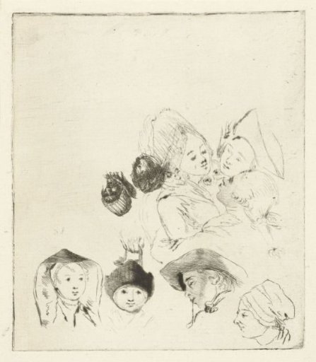 Study sheet with nine heads