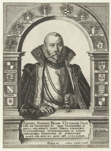Portrait of Tycho Brahe at the age of forty (without cap)