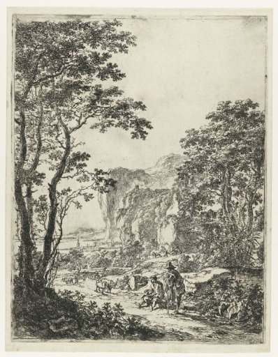 Landscape with an ox-wagon, view between Ancona and Senigallia