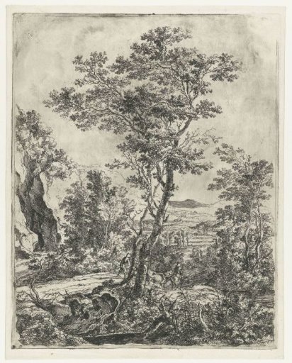 Landscape with a large tree