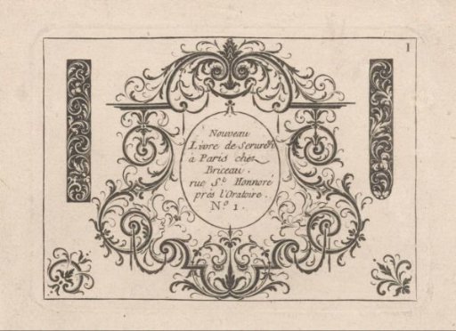 Medallion and plaitwork with faces
